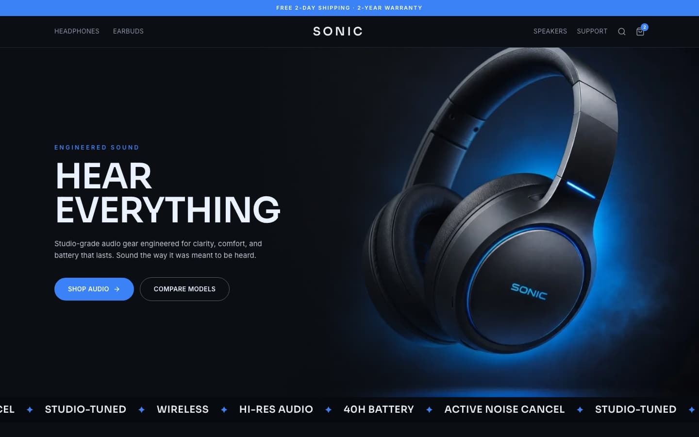 Sonic theme preview